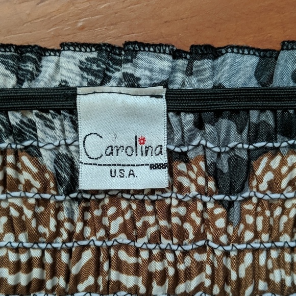 Carolina USA strapless rose print & leopard dress - Picture 4 of 4